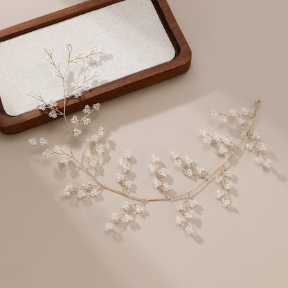 Pearl and Rhinestone Handmade Wedding Hairband