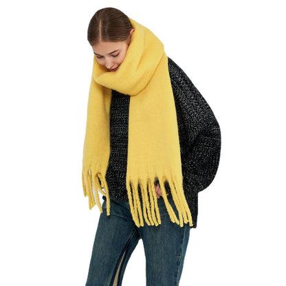 Soft Cashmere Feel Scarf for Women - Warm and Cozy Solid Color Shawl