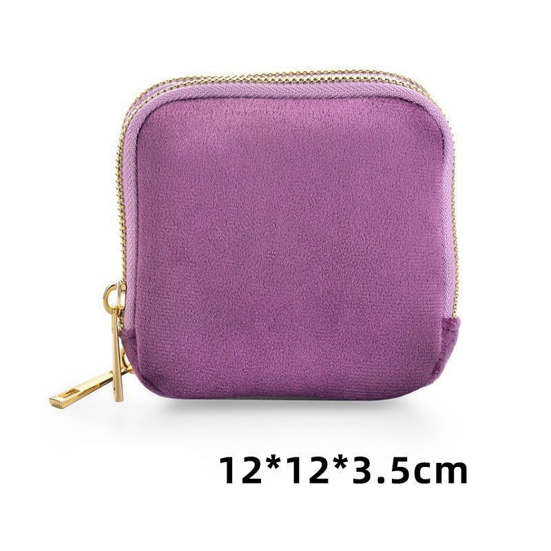 Jewelry Organizer Tassel Zip Double Layer Pouch