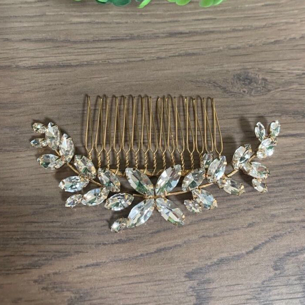 Minimalist Rhinestone Bridal Hair Comb Elegant Hairpiece