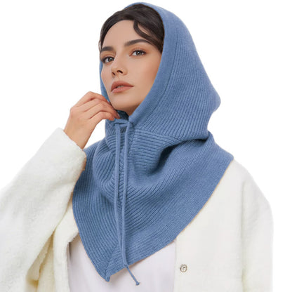 Knitted Balaclava Hoodie Scarf Warm Multifunctional