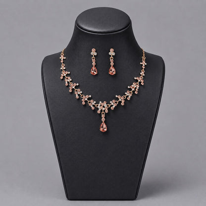 Luxury Bridal Jewelry Set with Pearl and Rhinestone for Weddings and Parties