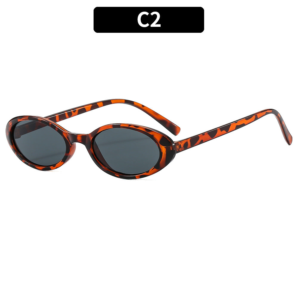 Retro Vintage Oval Sunglasses Stylish Outdoor Eyewear