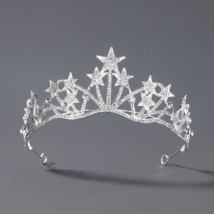 Luxury Rhinestone Princess Crown Headpiece for Birthdays and Weddings