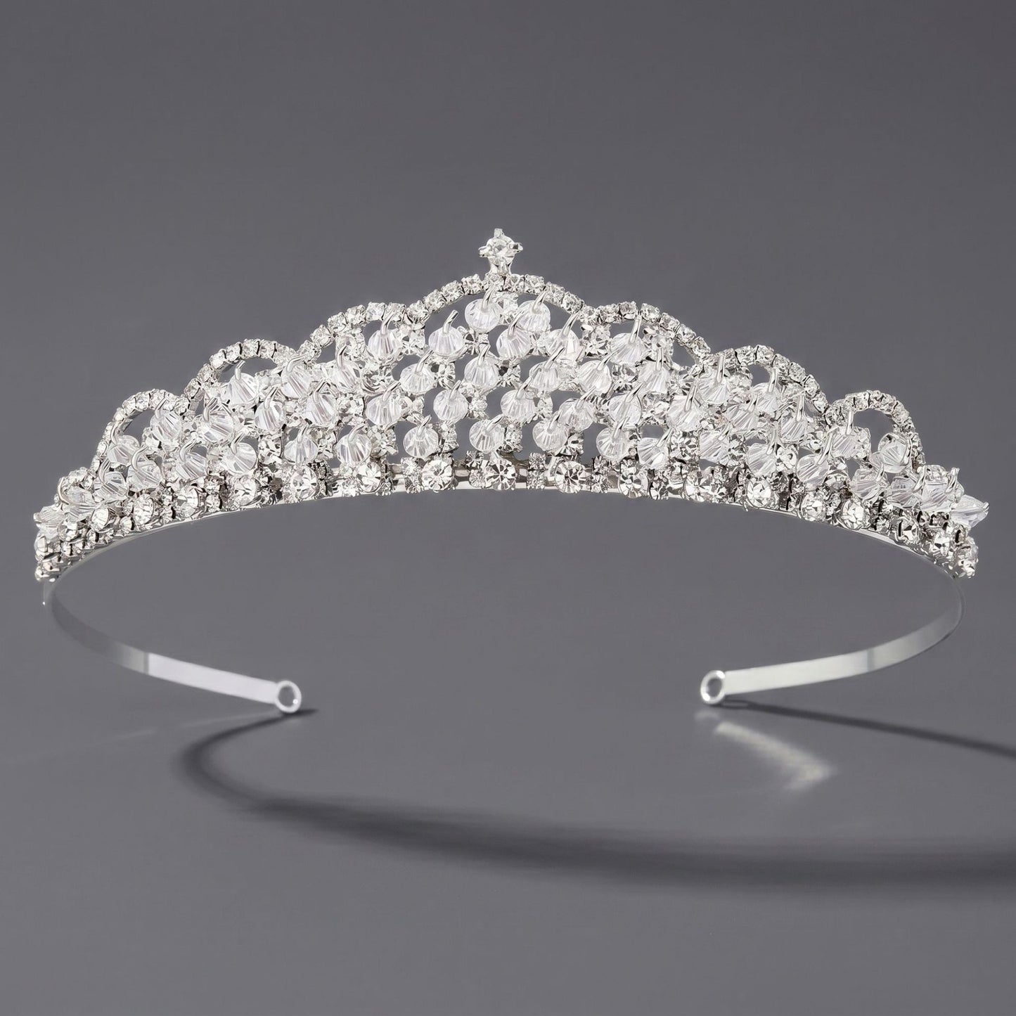 Luxury Rhinestone Princess Crown Headpiece for Birthdays and Weddings
