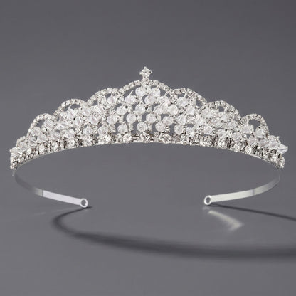 Luxury Rhinestone Princess Crown Headpiece for Birthdays and Weddings