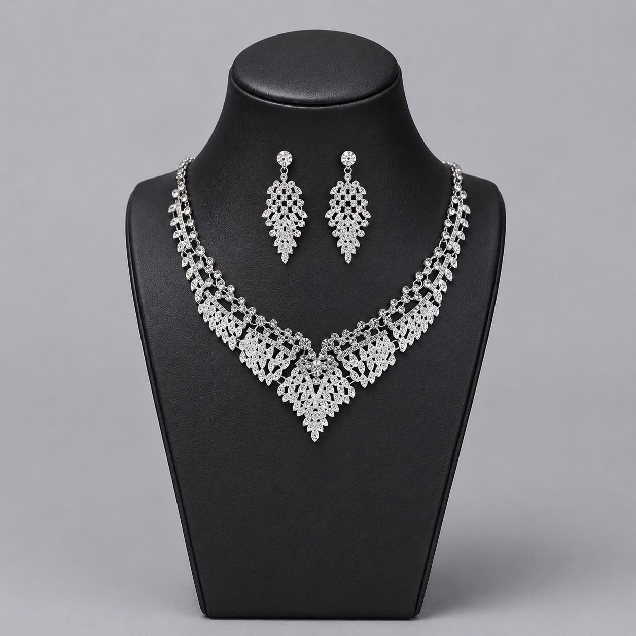 Luxury Bridal Jewelry Set with Pearl and Rhinestone for Weddings and Parties