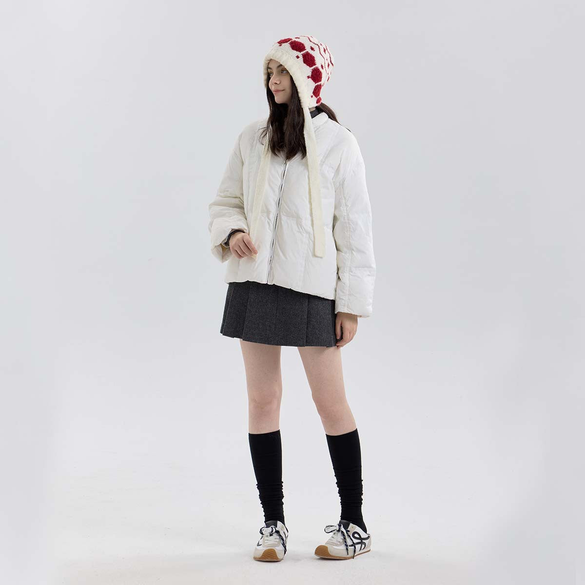 Hexagonal Knitted Beanie Hat For Women - Cozy And Adjustable Casual Style