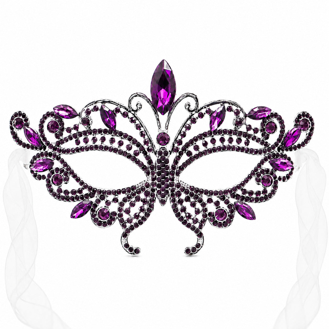 Luxury Rhinestone Half Face Masks for Parties and Events