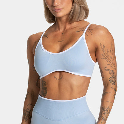 Color Blocked Long Sleeve Workout Top for Women