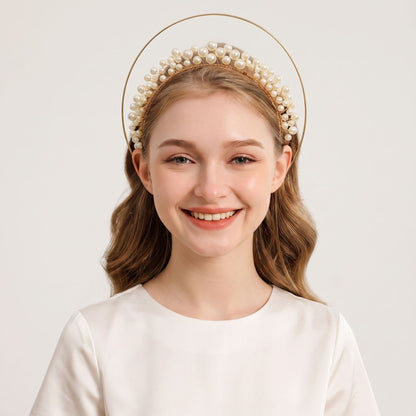 Handcrafted Multi-Layer Floral Crown Hairband for Women