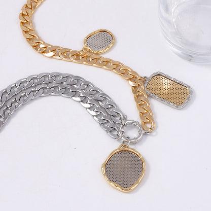 Necklace Asymmetric Geometric Metal Pendant Luxe