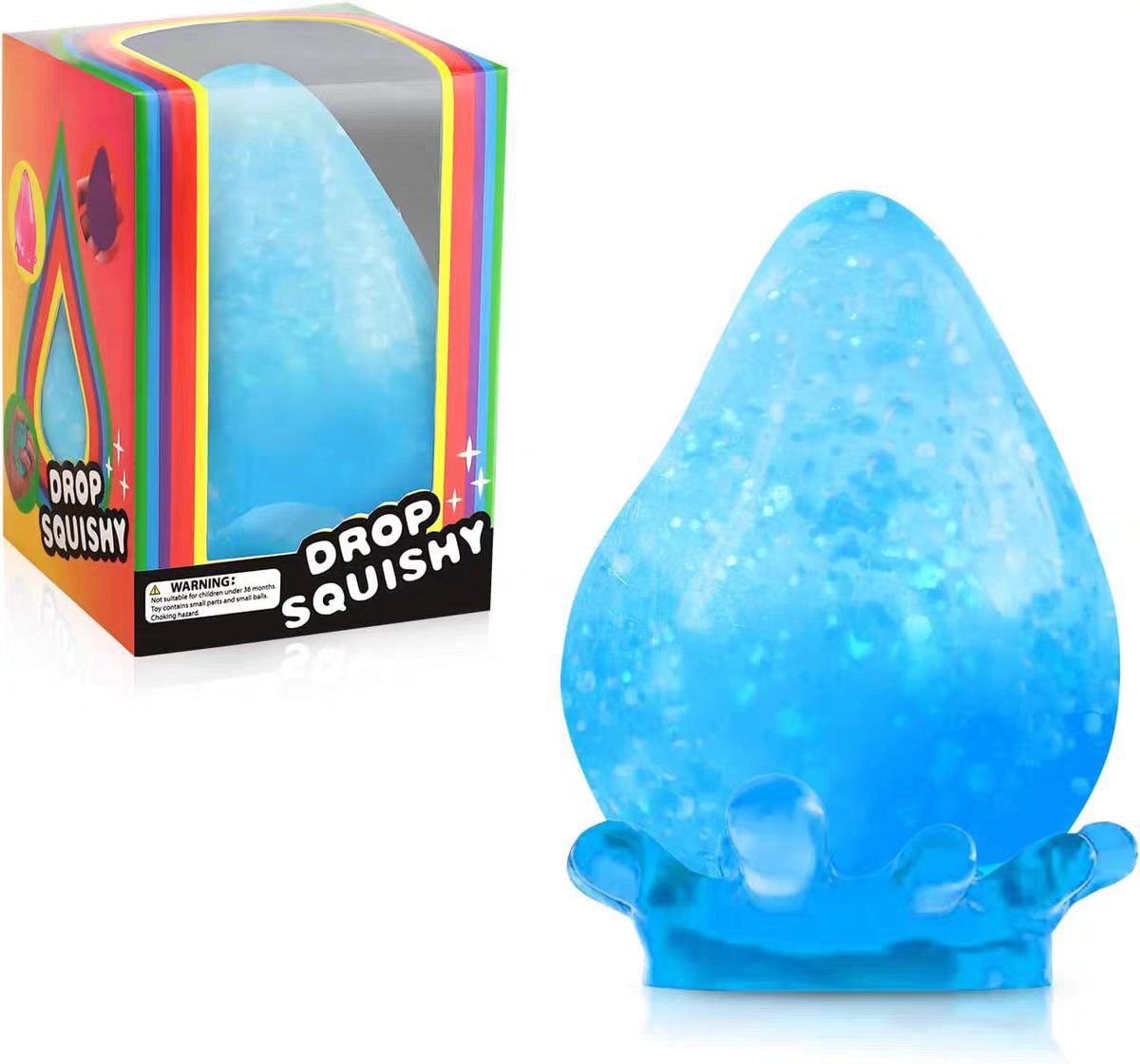 Squishy Waterdrop Design TPR Slow Rise Stress Toy