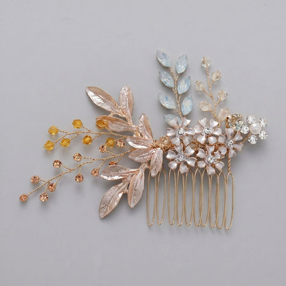Exquisite Pearl and Crystal Flower Headpiece for Bridal Photoshoots