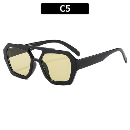Trendy Square Pilot Sunglasses UV400 Protection