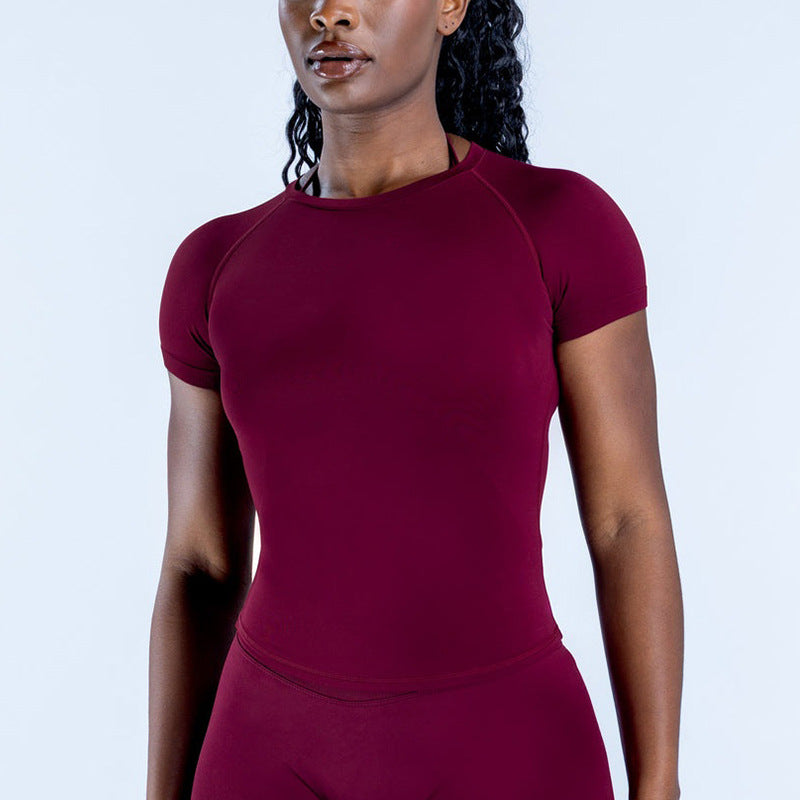 High-Performance Short Sleeve Yoga T-Shirt for Women
