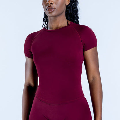 High-Performance Short Sleeve Yoga T-Shirt for Women