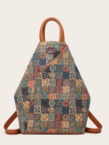 Ethnic Style Multi-Functional Cork Backpack for Casual Travel