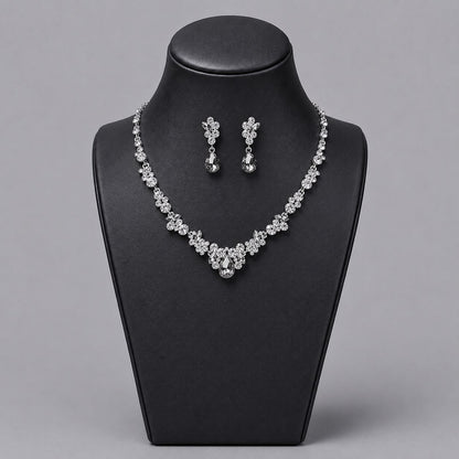 Luxury Bridal Jewelry Set with Pearl and Rhinestone for Weddings and Parties