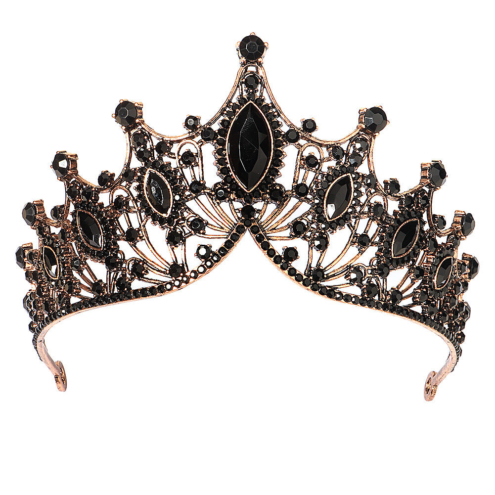 Baroque Style Crystal Crown for Weddings and Parties