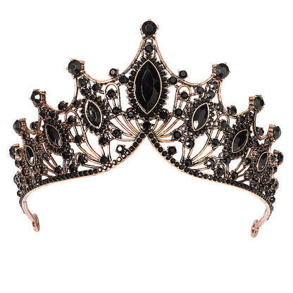 Baroque Style Crystal Crown for Weddings and Parties