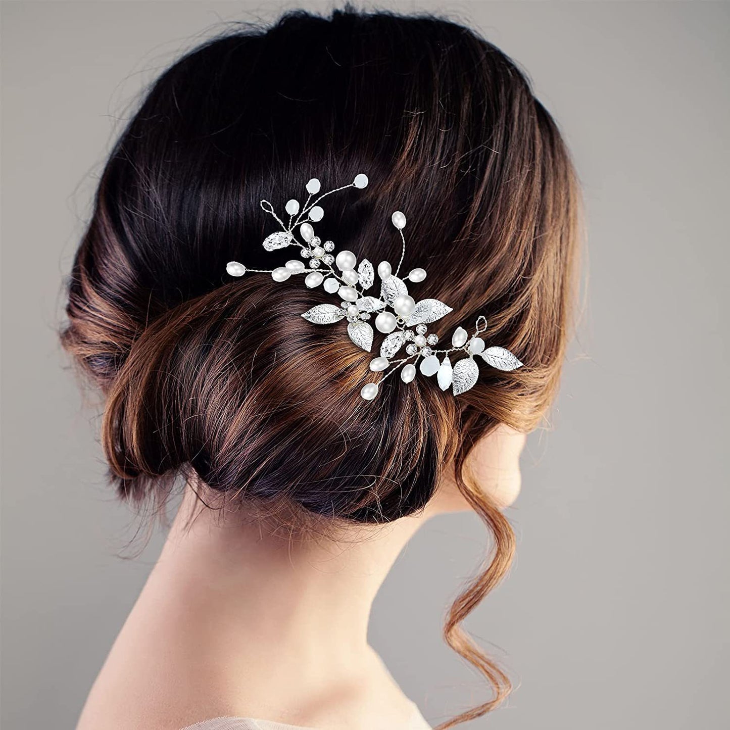 Crystal Floral Hairband Pearls Wedding Hairpiece