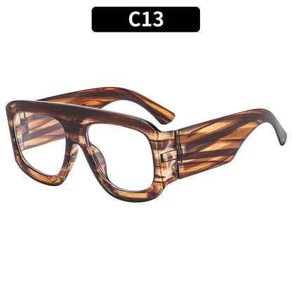 Trendy Square Frame Sunglasses UV400 Protection