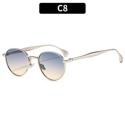 New Metal Round Frame Sunglasses Stylish UV400 Protection