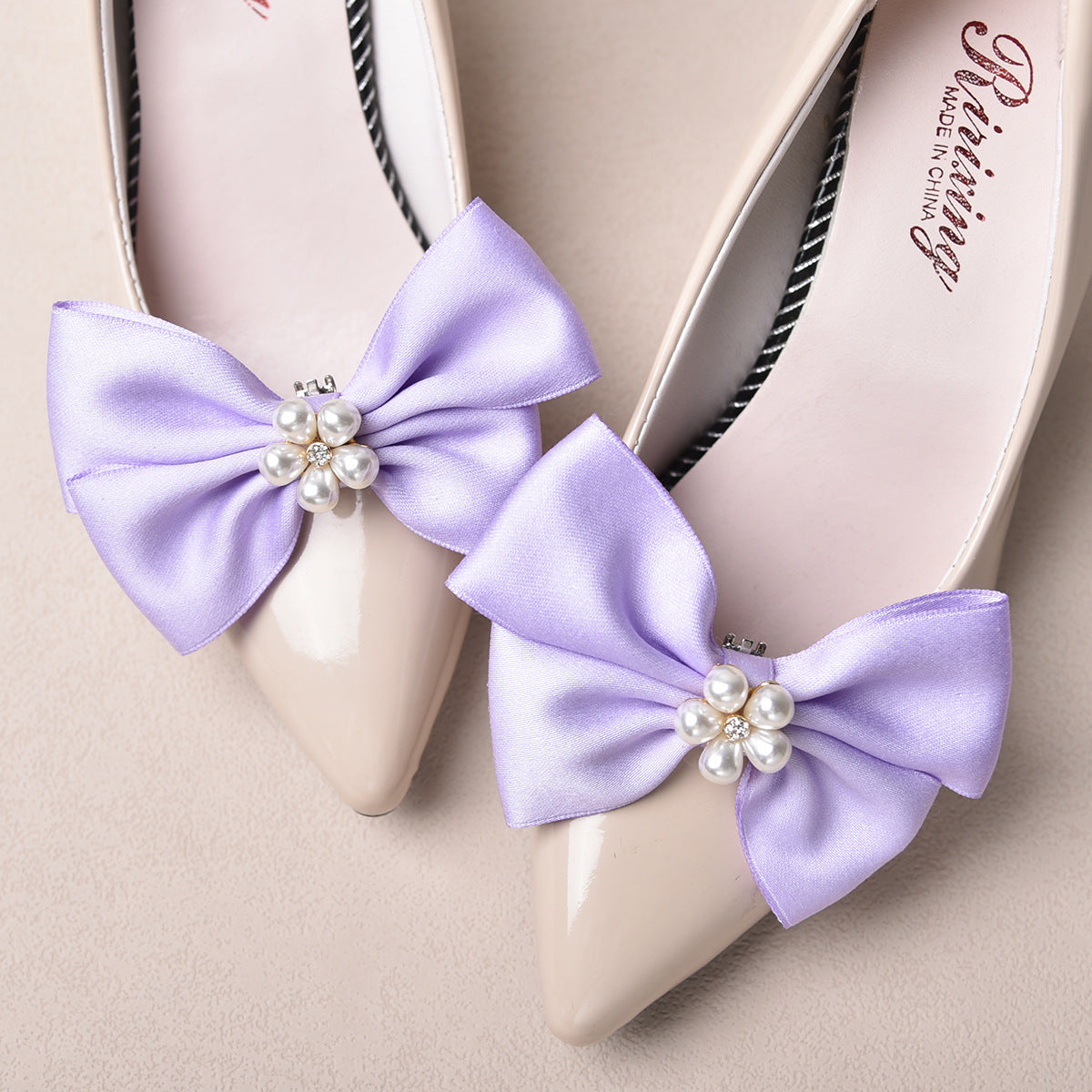 White Butterfly Alloy Shoe Clips Wedding Accessories