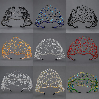 Handcrafted Crystal Beaded Headband Elegant Hair Accessory