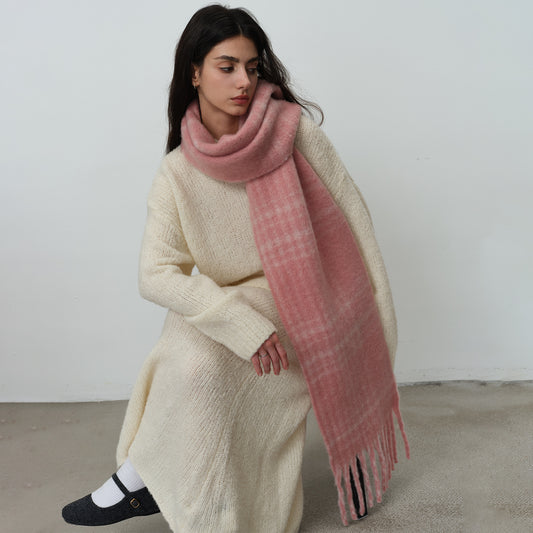 Vintage Plaid Scarf for Women - Cozy Warmth for All Occasions