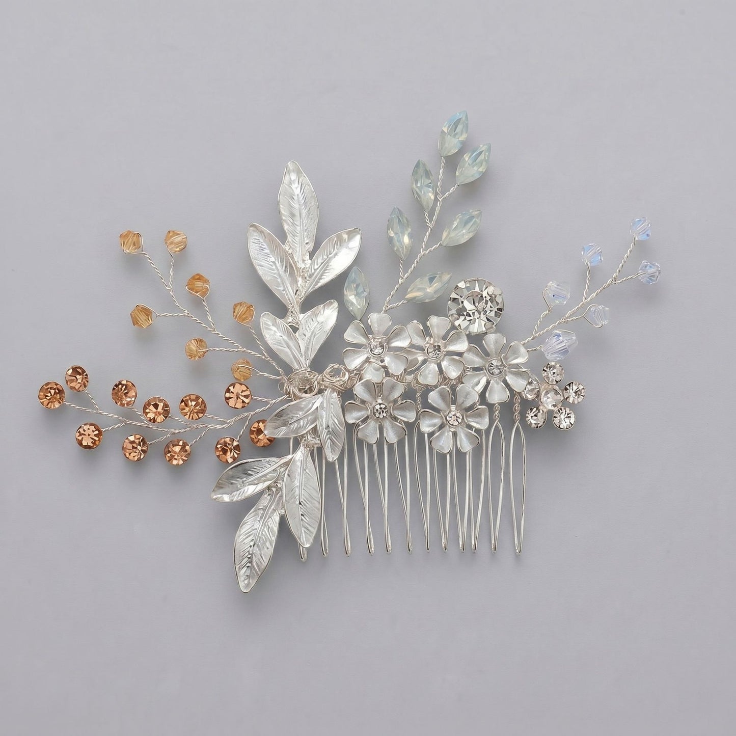 Exquisite Pearl and Crystal Flower Headpiece for Bridal Photoshoots