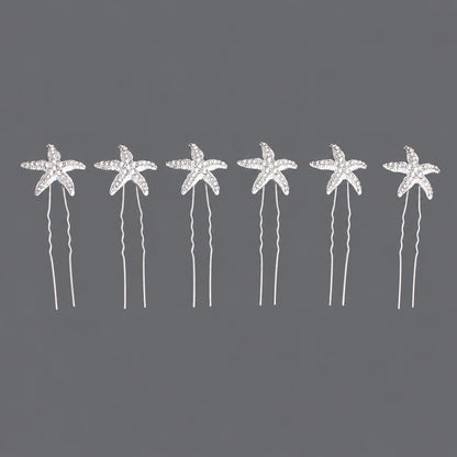 Handcrafted Pearl Hairpins With Rhinestones For Weddings