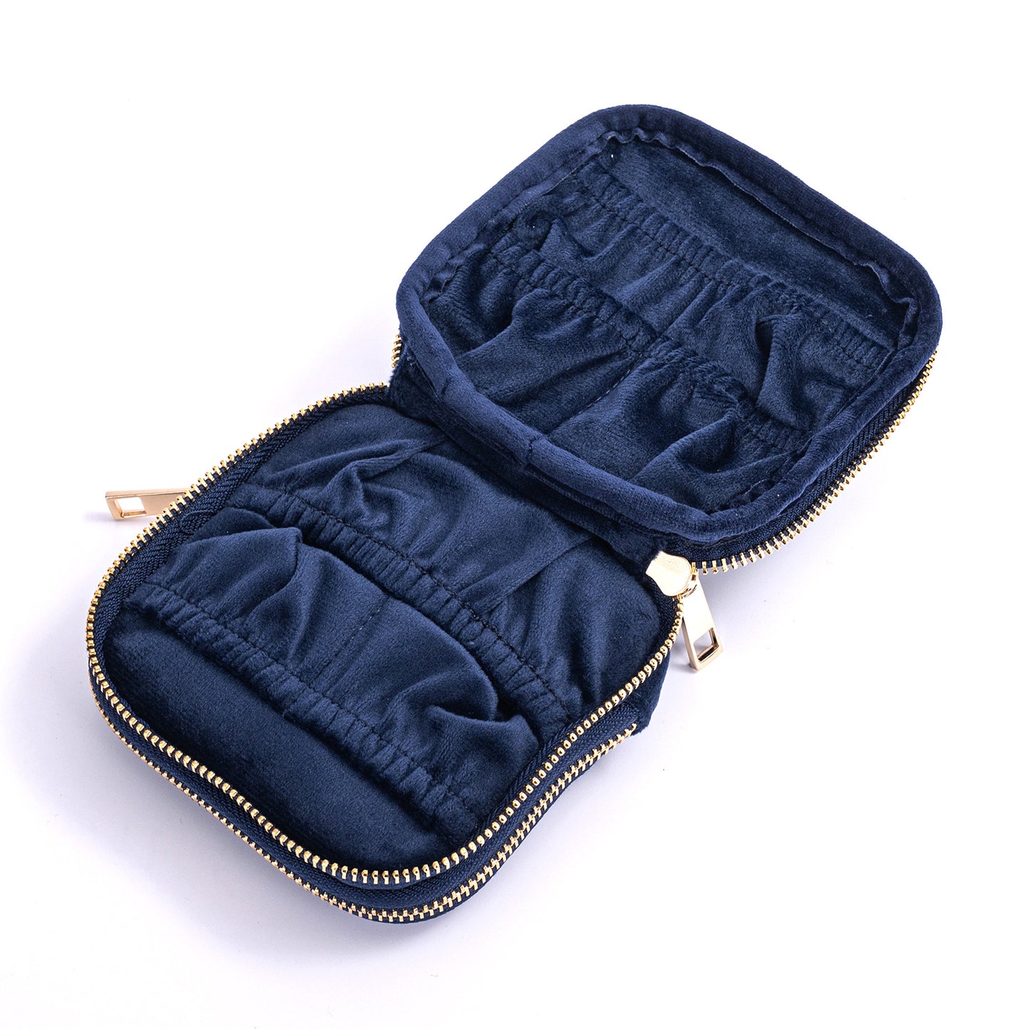 Velvet Jewelry Organizer Pouch Tassel Zipper Travel