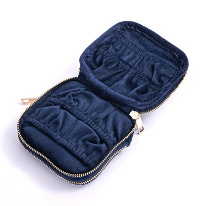 Velvet Jewelry Organizer Pouch Tassel Zipper Travel