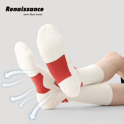 Running Socks Colorblock Coolmax Mid Calf