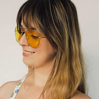 Retro Metal Frame Sunglasses with UV400 Protection