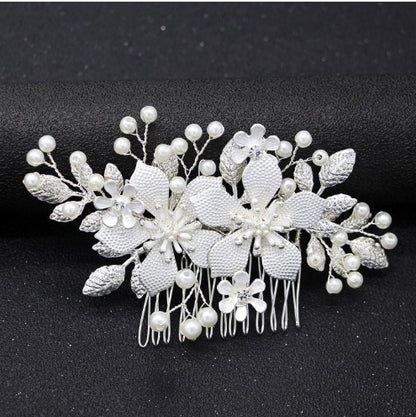 Handmade Flower Pearl Bridal Wedding Hairpiece