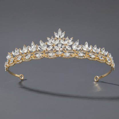 Luxury Rhinestone Princess Crown Headpiece for Birthdays and Weddings