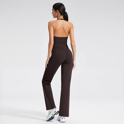 Yoga Relaxed Fit V-Neck Crop Top Set with Removable Cups