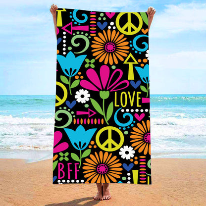 Customized Microfiber Beach Towel with Digital Print