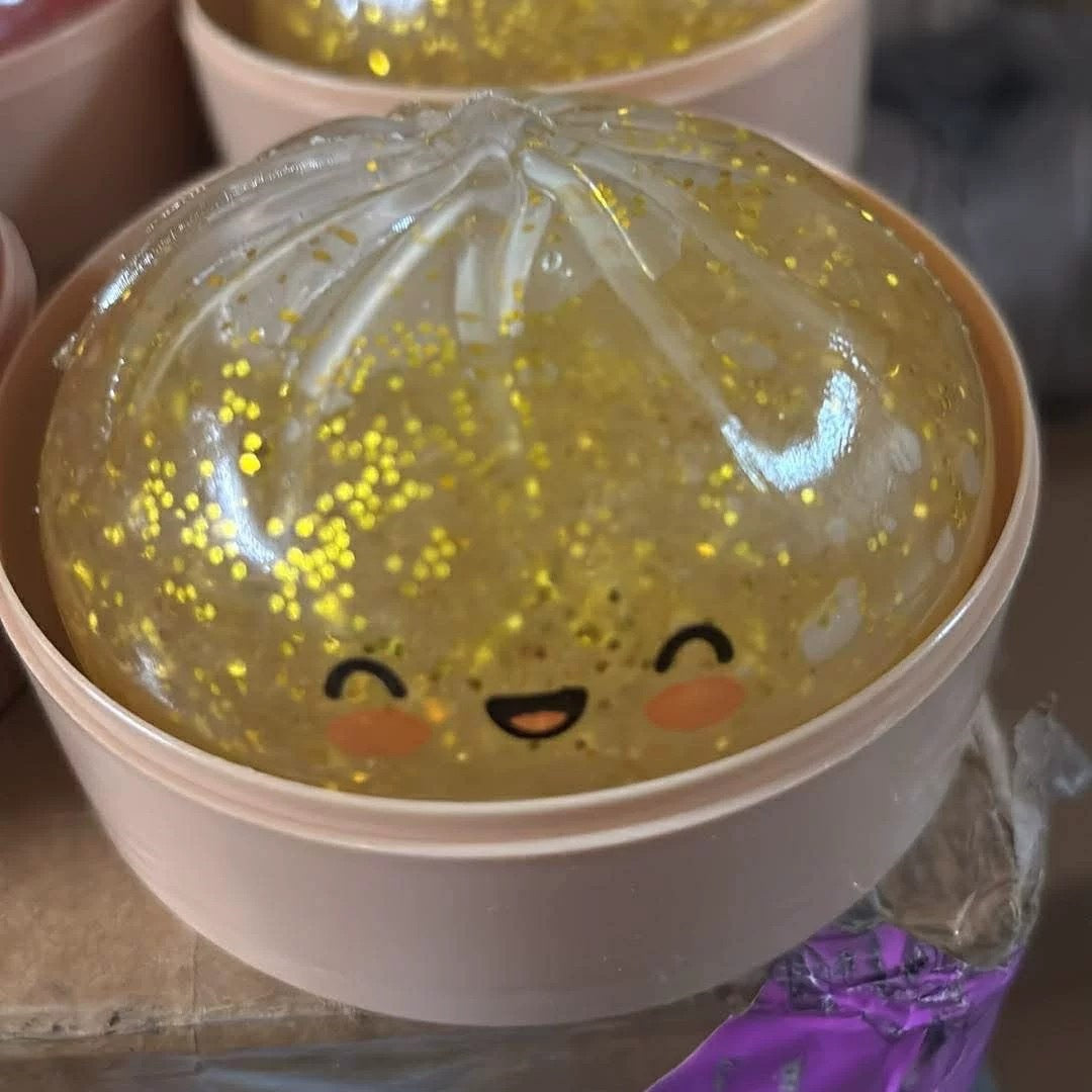 Dumpling Squishy Toy Smiley TPR Stress Relief