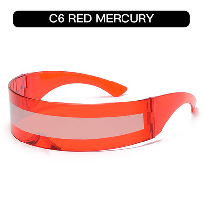Futuristic Cyberpunk Oversized Sunglasses Trendy Party Shades