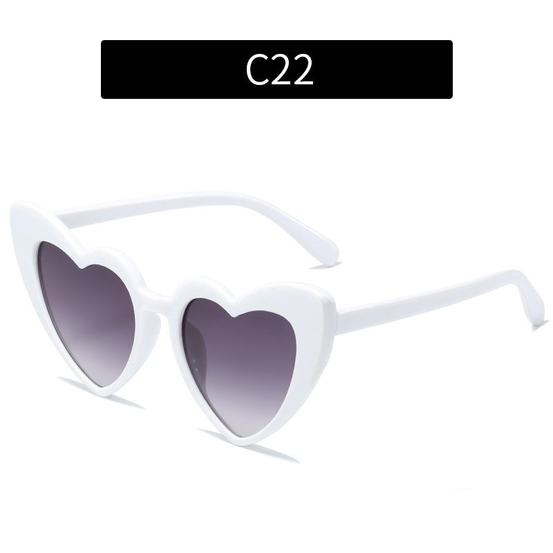 Trendy Heart-Shaped Sunglasses Colorful UV400 Beach Accessories