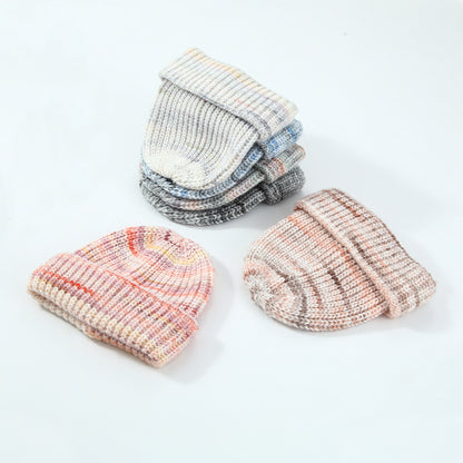 Wool Blend Knitted Beanie for Women, Casual, Warm, Ear Protection