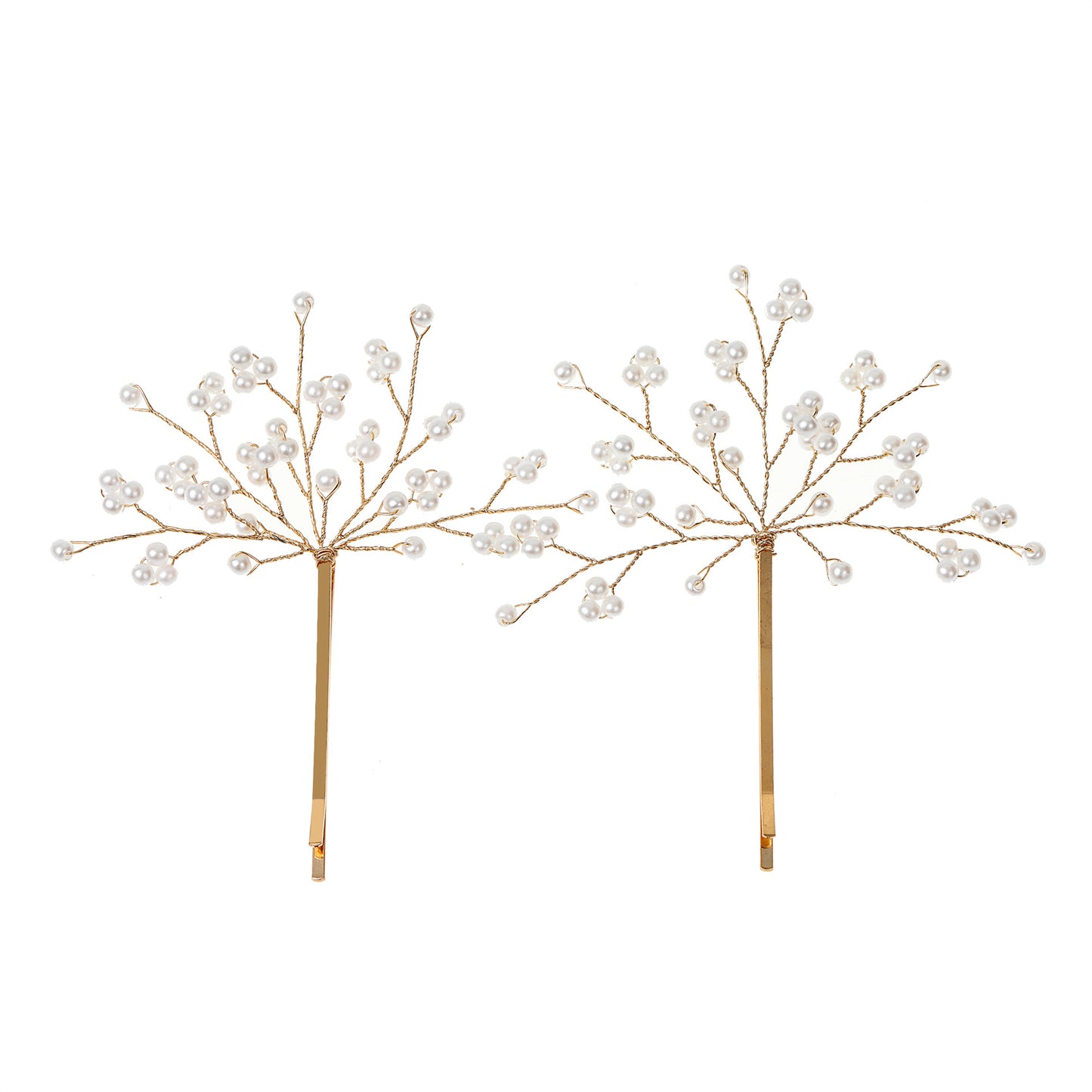 Starry Pearl Hair Clips Set of 2 Wedding Accessories