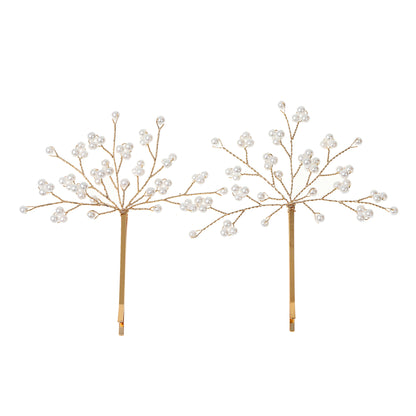 Starry Pearl Hair Clips Set of 2 Wedding Accessories