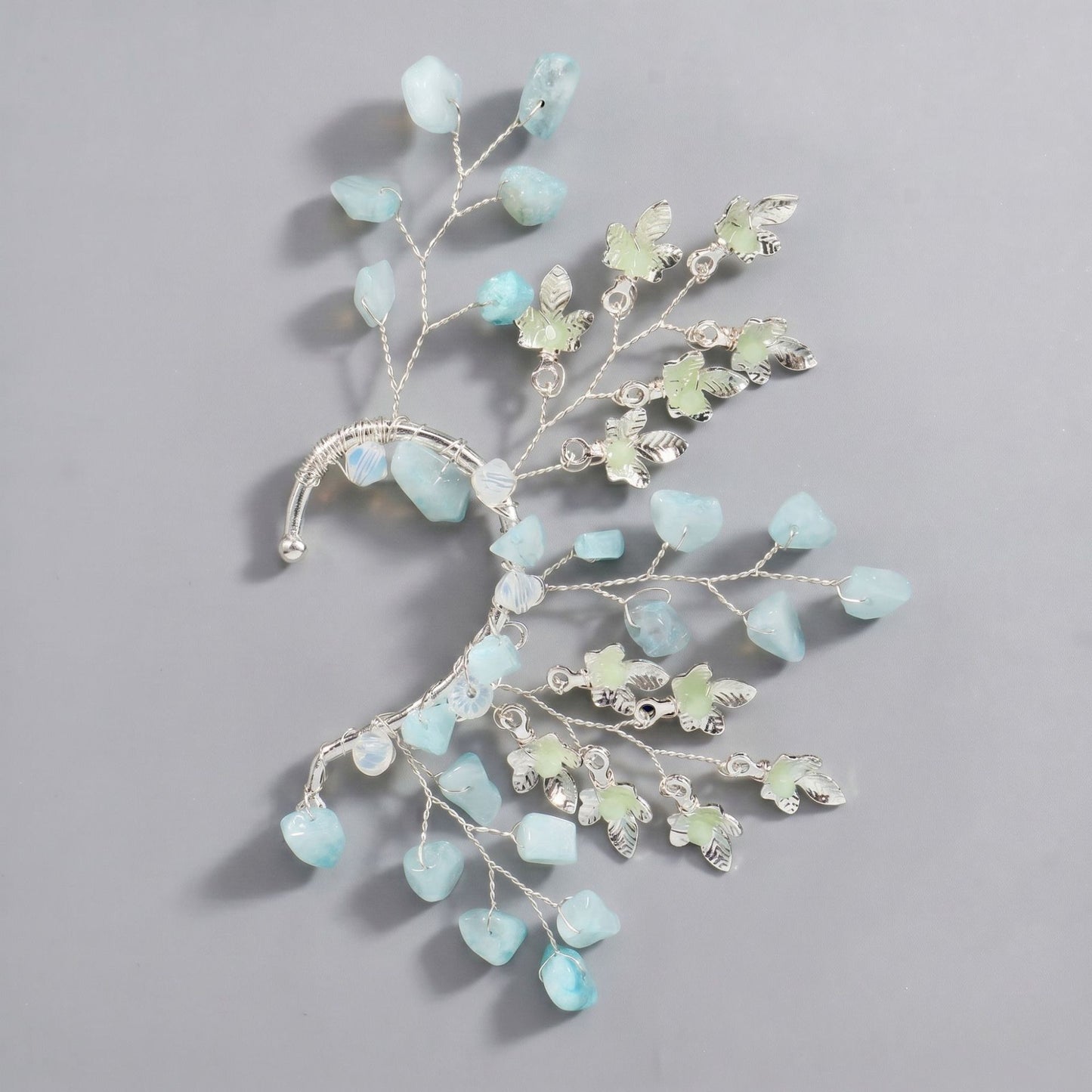 Handcrafted Pearl and Crystal Floral Earrings - Elegant and Versatile Accessories