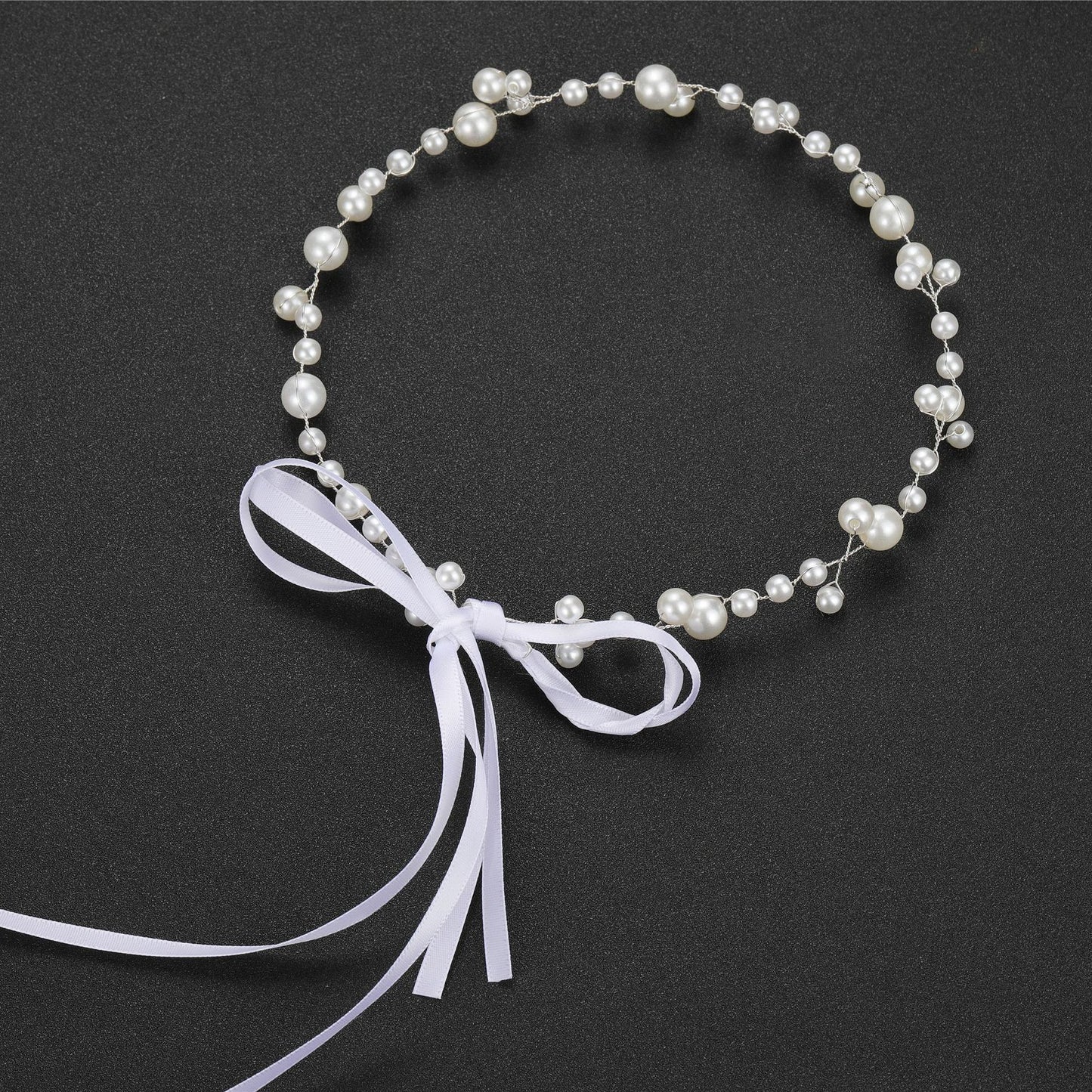Trendy Pearl Minimalist Bridal Headband Hairpiece