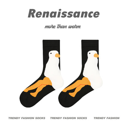 Renaissance Embossed Mid Calf Cotton Socks